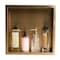 Alfi Brand 16" x 16" Brushed Gold PVD Steel Square Single Shelf Shower Niche ABNP1616-BG - alternate 9